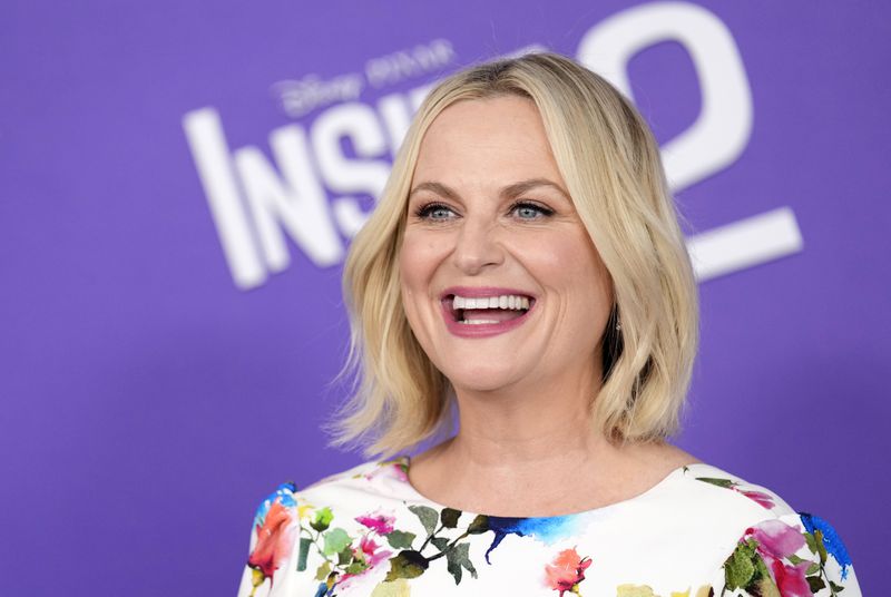 Amy Poehler, a cast member in "Inside Out 2," poses at the premiere of the film at the El Capitan Theatre, Monday, June 10, 2024, in Los Angeles. (AP Photo/Chris Pizzello)