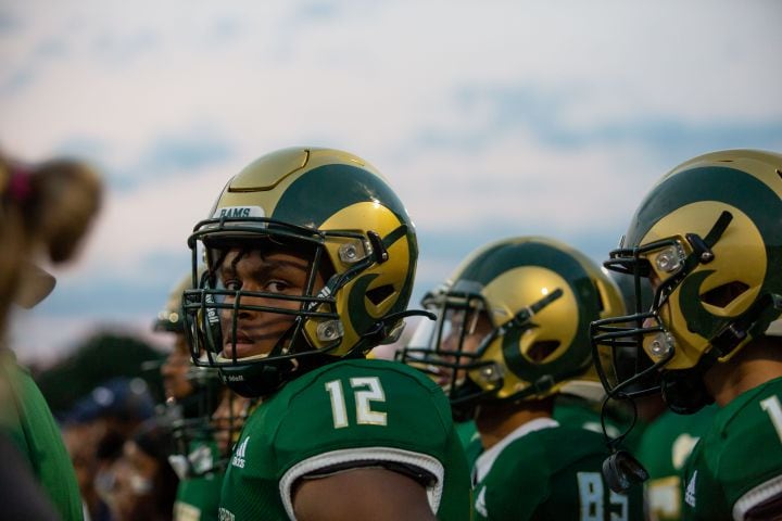 Grayson's Easton Burgess (12) looks on during a GHSA high school football game between Grayson High School and Archer High School at Grayson High School in Loganville, GA., on Friday, Sept. 10, 2021. (Photo/Jenn Finch)