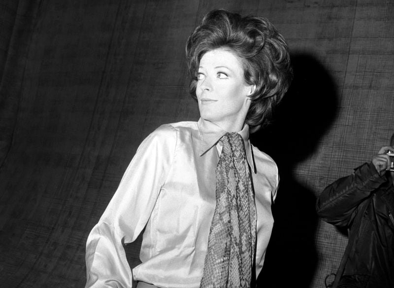 FILE - British actress Maggie Smith, the British actress, appears on the stage of the Old Vic in London, on April 8, 1970, during an intermission of rehearsal of "The Beaux' Stratagem." Smith, who won an Oscar for “The Prime of Miss Jean Brodie” in 1969 and won new fans in the 21st century as the dowager Countess of Grantham in “Downton Abbey,” has died at 89. (AP Photo/ L Brown, File)