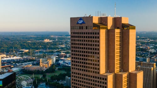 Georgia-Pacific Center in downtown Atlanta is slated to be converted into a mixed-use tower by 2027. (Courtesy of Chil & Co. for Georgia-Pacific)