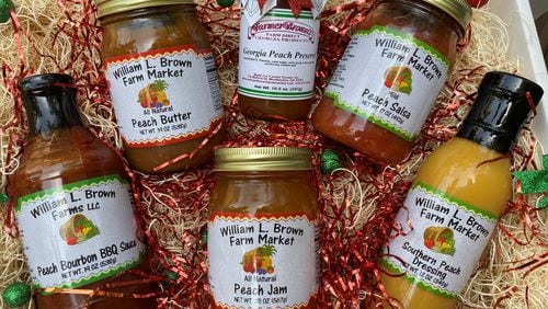 Christmas peach sampler from William L. Brown Farm Market