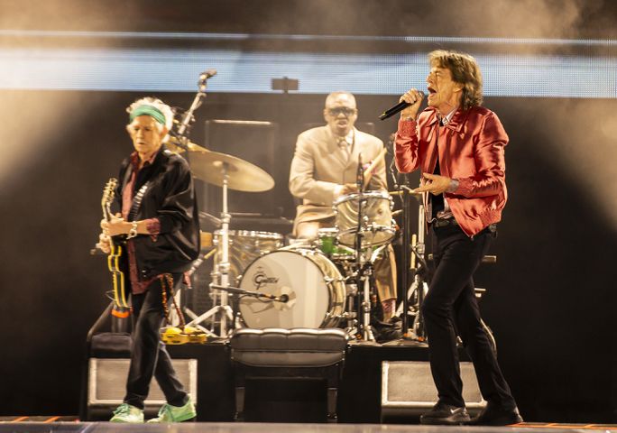 Atlanta, GA: The Rolling Stones play for crazed fans singing along to every word at Mercedes Benz Stadium on the Hackney Diamonds Tour. Photo taken Friday June 7, 2024. 060924 aajc rolling stones review (RYAN FLEISHER FOR THE ATLANTA JOURNAL-CONSTITUTION)