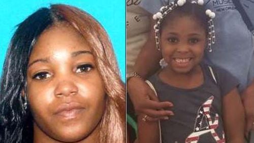 Police say Dimesha Davis (left) was supposed to return 5-year-old Amaya Blanton to her grandmother.