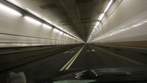 A proposal considered by the GDOT would involve a tunnel that would link I-675 to Ga. 400. The tunnel would be dug under intown Atlanta neighborhoods such as Morningside. The tunnel shown here is the Holland Tunnel, connecting New York City and New Jersey. (Chris Hondros/Getty Images)