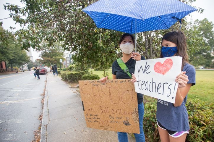 decatur city school protest covid