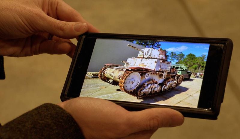 Robert Cogan, curator, U.S. Army Armor and Cavalry Collection at Ft. Moore, Georgia, talks about the restoration of this M 14/41 Italian tank, also called the Carro Armato M 14/41. (Courtesy of Mike Haskey)