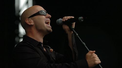 Live lead singer Ed Kowalczyk performs with the band at the Pontiac Garage during the Big Dance at Centennial Olympic Park in Atlanta, Ga Saturday, March 31, 2007. (ELISSA EUBANKS / AJC STAFF)