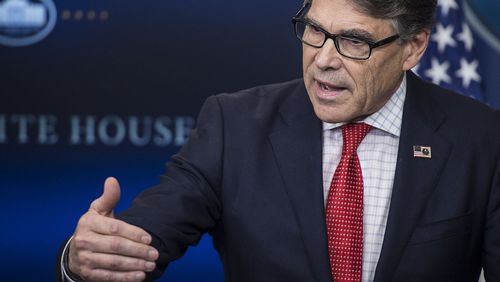 WASHINGTON, DC - JUNE 27: Energy Secretary Rick Perry speaks during a press briefing at the White House of the White House in Washington, DC on Tuesday, June 27, 2017. (Photo by Jabin Botsford/The Washington Post via Getty Images)