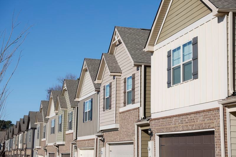 Views of a row of townhomes located in McDonough as seen on Friday, December 16, 2022. (Natrice Miller/natrice.miller@ajc.com)  