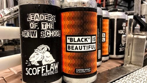 Atlanta's Scofflaw Brewing Co. teamed up with local collective Leaders of the Brew School for new release Black Is Beautiful Coffee Stout. CONTRIBUTED BY DENNIS MALCOLM BRYON