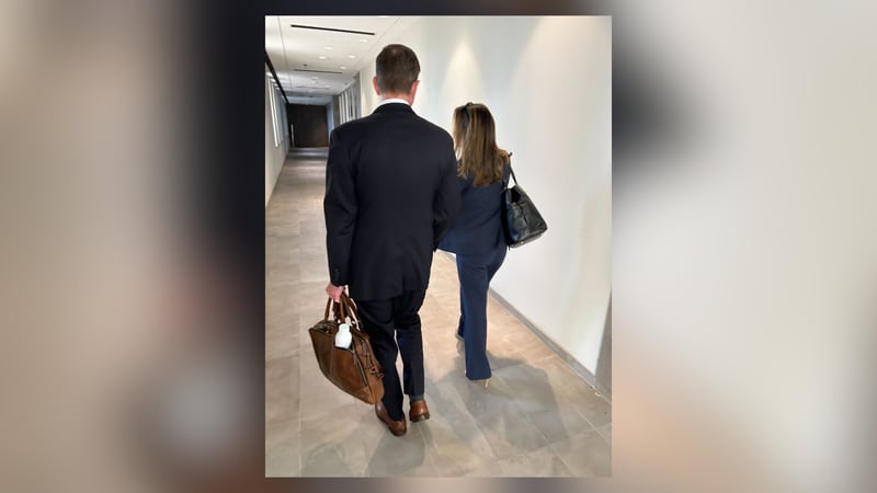 Former Democratic state Rep. Bee Nguyen was seen walking into the Fulton County Courthouse on Monday, Aug. 14, 2023, as a Fulton County grand jury was expected to hear testimony from witnesses while deciding whether to bring charges against former President Donald Trump and others. (Olivia Wakinm/AJC)