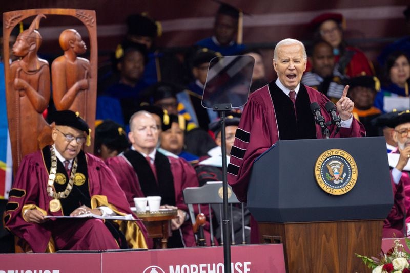 President Joe Biden spoke at the commencement ceremony at Morehouse College in Atlanta last Sunday.
