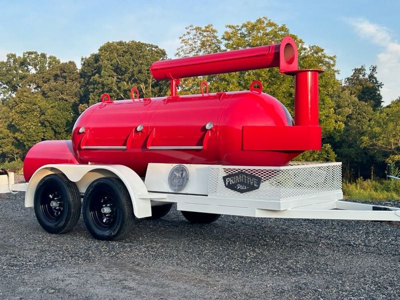 Chef Erica Barrett's smoker for SO'QUE was created by maker Primitive Pits based in Cleveland, Georgia.