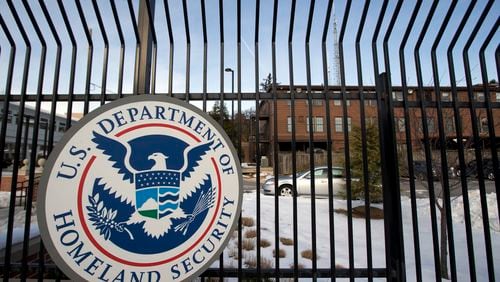 FILE - In this Feb. 25, 2015 file photo, the Homeland Security Department headquarters in northwest Washington. (AP Photo/Manuel Balce Ceneta, File)