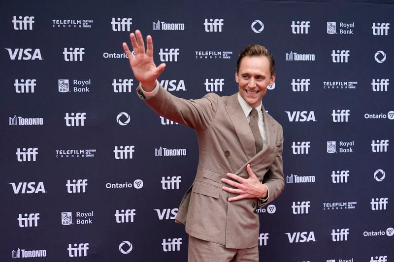 Tom Hiddleston attends the premiere of "The Life of Chuck" during the Toronto International Film Festival on Friday, Sept. 6, 2024, at Princess of Wales Theatre in Toronto. (AP Photo/Chris Pizzello)