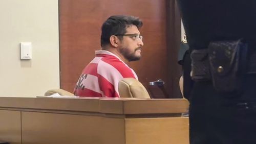 Eddie Duran sits in an Okaloosa County courtroom on Thursday, Aug. 29, 2024, in Fort Walton Beach, Fla. (AP Photo/Kate Payne)