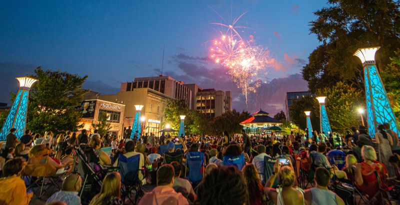 The picturesque Decatur Square attracts a crowd every 4th of July. (Courtesy of City of Decatur)