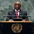 FILE - South Africa President Cyril Ramaphosa addresses the 79th session of the United Nations General Assembly, Tuesday, Sept. 24, 2024. (AP Photo/Richard Drew, File)