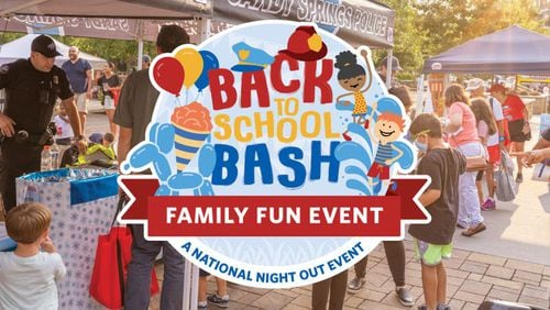 Sandy Springs will host a free Back to School Bash - a National Night Out Event at 6 p.m. Tuesday, Aug. 1st at City Springs. (Courtesy City of Sandy Springs)