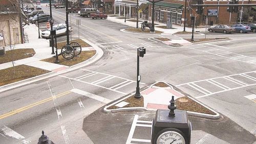 The shopping district in Chickamauga, Ga.