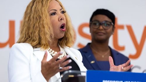 U.S. Rep. Lucy McBath, D-Ga., easily defeated two challengers in the Democratic primary in Georgia’s 6th Congressional District. (Arvin Temkar/The Atlanta Journal-Constitution/TNS)