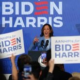 U.S. Vice President Kamala Harris' mother is from India and her father is a Black Jamaican. Asian Americans, who form one of the fastest-growing voting blocs in Georgia, say they're excited that Harris could top the Democratic ticket in this year's election, but they also want to see where she comes down on policy, such as her approach to the Israel-Hamas war. (Justin Sullivan/Getty Images/TNS)