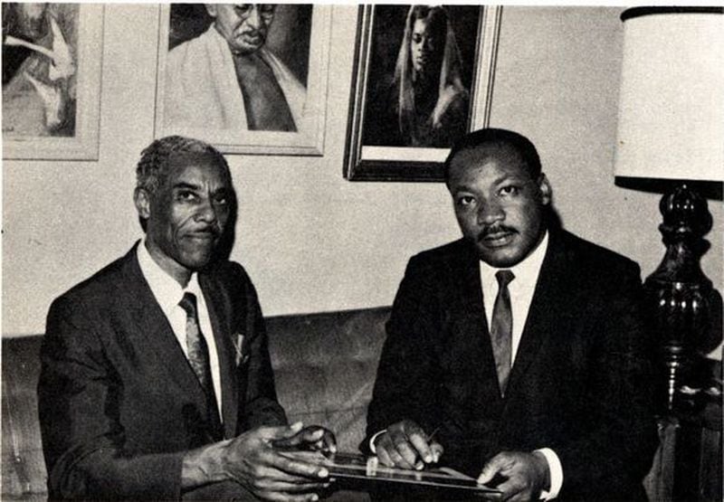 Nathaniel Bronner Sr., a respected American businessman, often met with Dr. Martin Luther King Jr. to discuss economic strategies in Atlanta's Black community. File photo courtesy of Bronner Bros.