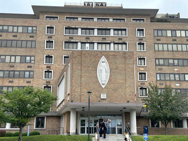 Carney Hospital is seen in Boston, Tuesday, Aug. 20, 2024. (AP Photo/Nick Perry)