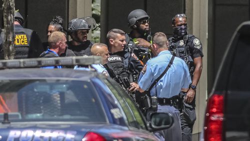 Atlanta police and a multijurisdictional force swarmed Midtown Atlanta on Wednesday after five people were shot. The suspect was later arrested in Cobb County, thanks in part to an extensive camera system.