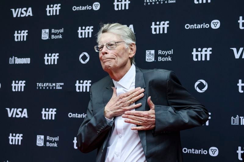 Stephen King attends the premiere of "The Life of Chuck" during the Toronto International Film Festival, Friday, Sept. 6, 2024, in Toronto. (Christopher Katsarov/The Canadian Press via AP)