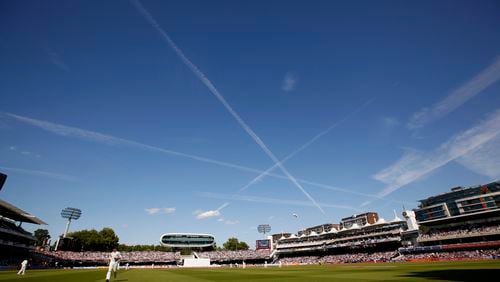 FILE - Lords Cricket ground as England play India in the First Test in London, July, 24, 2011. (AP Photo/Alastair Grant, File)