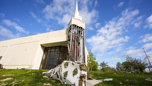 Union Cathedral church is seen after of Hurricane Helene moved through the area on Friday, Sept. 27, 2024, in Valdosta, Ga. (Mike Stewart/AP)