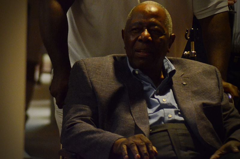 Hank Aaron and The Carter Center hosted a screening of the documentary "Long Time Coming: A 1955 Baseball Story" on Saturday, Sept. 16, 2018.