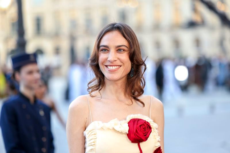 Alexa Chung poses for photographers upon arrival at the Vogue World event on Sunday, June 23, 2024 in Paris. (Photo by Vianney Le Caer/Invision/AP)