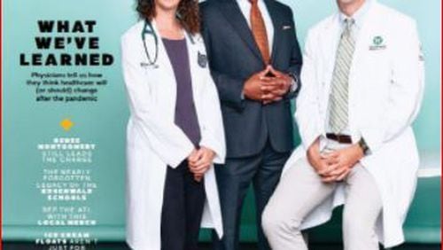 Wellstar cardiologist Dr. Mindy Gentry (left) is featured on the cover of
Atlanta magazine’s 2021 “Top Doctors” issue. CONTRIBUTED