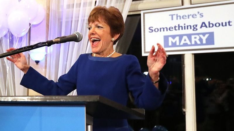 Mary Norwood at her election night party at the Park Tavern during the Atlanta mayoral runoff on December 5, 2017, in Atlanta.