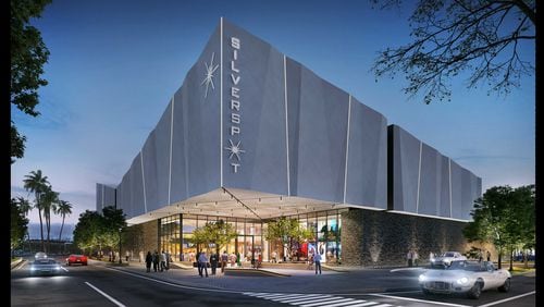 This is a rendering of the Silverspot Cinema movie theater the company wants to build in The Battery Atlanta.