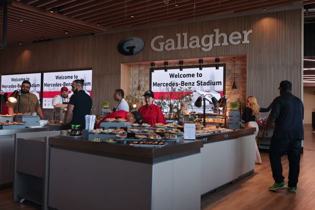 Views of Gallagher Club and Lounge at Molly B’s at Mercedes-Benz Stadium in Atlanta shown on Wednesday, Sept. 4, 2024. (Natrice Miller/ AJC)