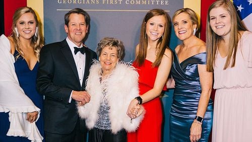 "Today, we lost a beautiful and wonderful woman - my mother, Jeane Argo," Georgia first lady Marty Kemp posted on Twitter along with this photo of her mother in the center of a Kemp family portrait.