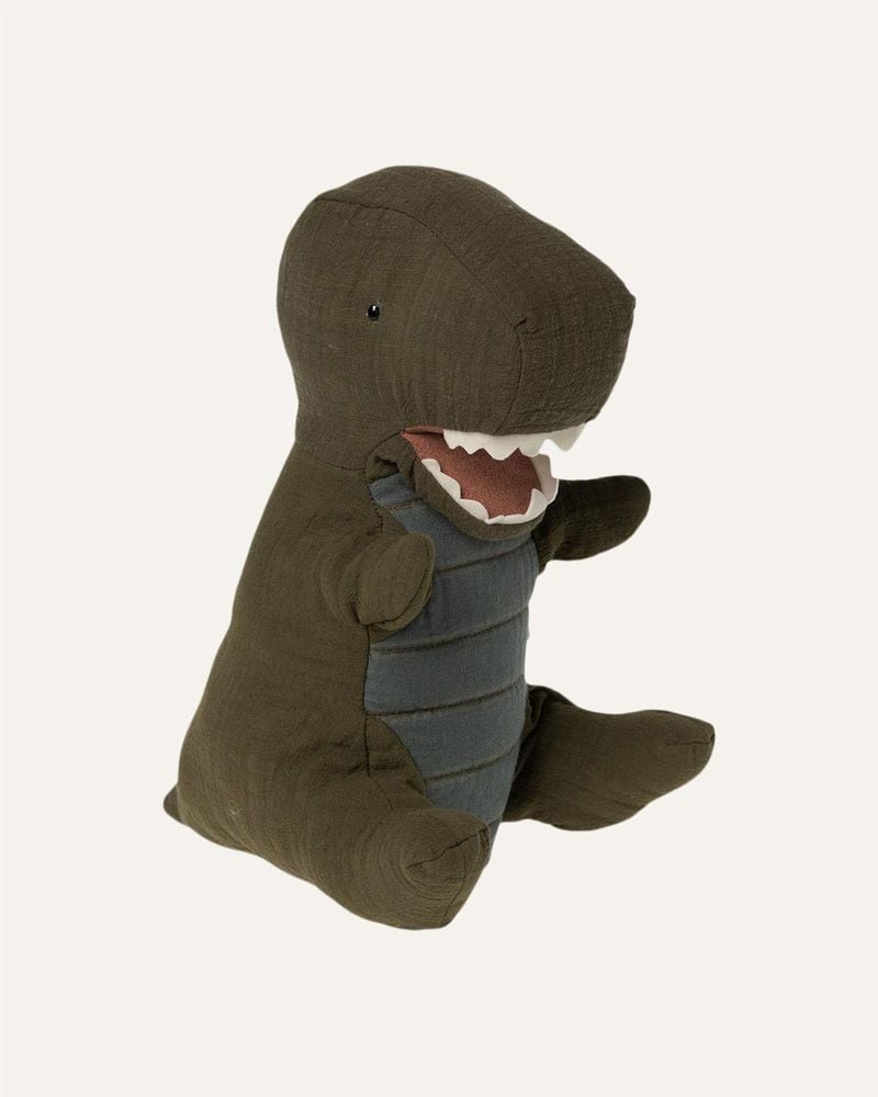 Creative play abounds with a dinosaur hand puppet from Born Baby. / Courtesy of Born Baby