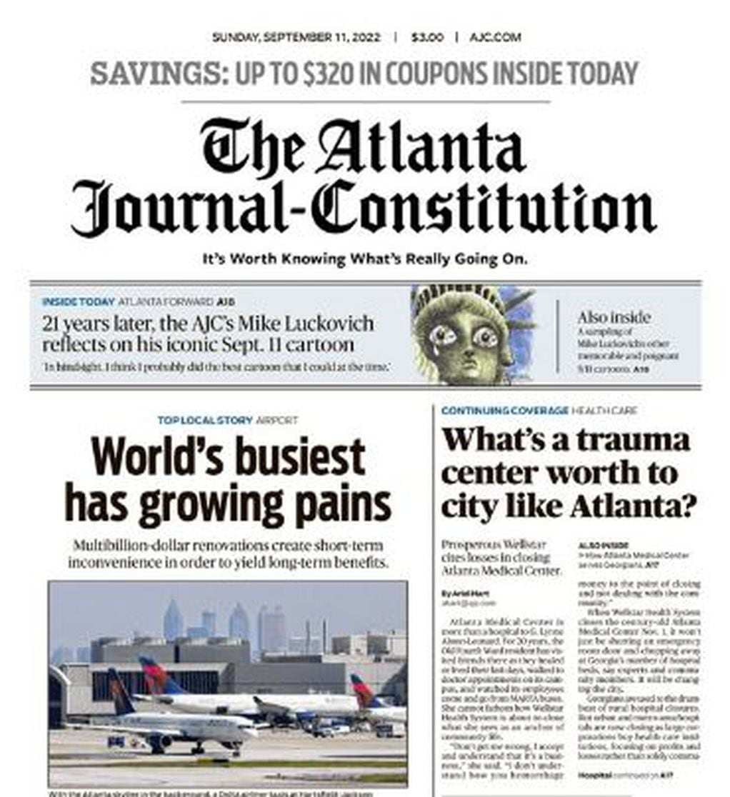 Where to find an updated edition of Friday's Atlanta Journal-Constitution