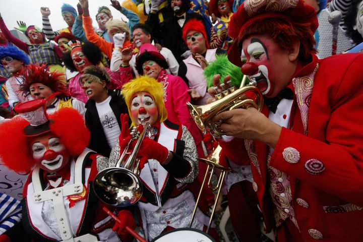 Clowns gather in Mexico City