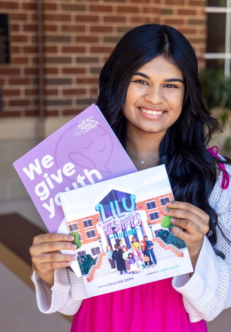 Sanjana Shah, a senior at Johns Creek High School, has developed a book and activity booklet to help foster children and other youngsters navigate juvenile court and understand the process. The resources she's produced are being lauded by court officials and volunteers who work with foster children. PHIL SKINNER FOR THE ATLANTA JOURNAL-CONSTITUTION