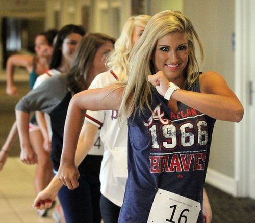 Dancers audition for the Braves' Tomahawk Team