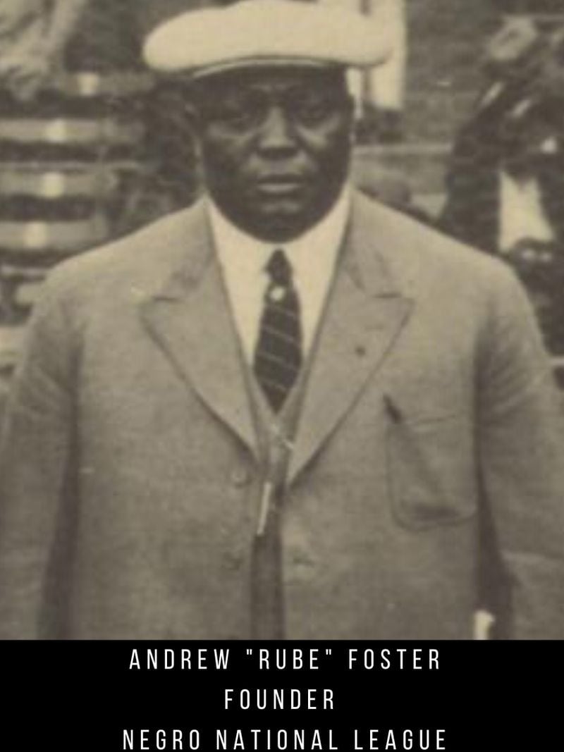 Andrew "Rube" Foster, seen here at the 1924 "Colored" League World Series, played for the Chicago Union Giants, Cuban X-Giants, Philadelphia Giants, Leland Giants and Chicago American Giants. He also managed the Leland Giants and Chicago American Giants. (Wikimedia)