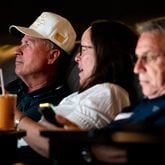 Republican presidential candidate former President Donald Trump is introduced during the final night of the Republican National Convention on Thursday, July 18, 2024, in Milwaukee. (Hyosub Shin / AJC)