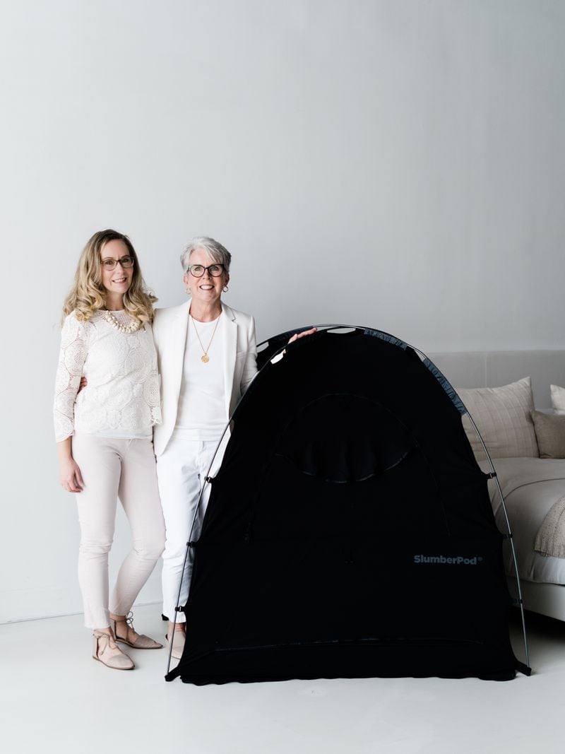 Katy Mallory credits her mother, Lou Childs with lots of the innovation behind SlumberPod, a sleep enclosure for babies and small children. Contributed by Lou Childs