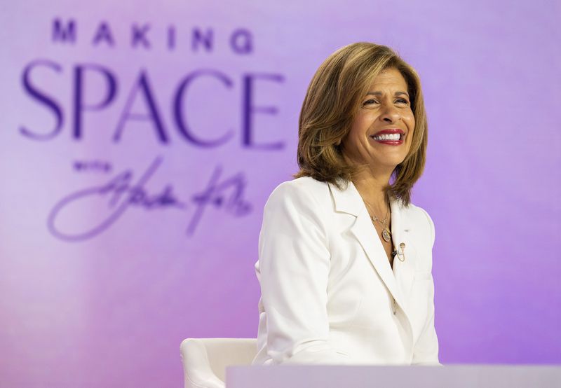 This image released by NBC shows "Today" show co-host Hoda Kotb on the set in New York on June 12, 2024. (Nathan Congleton/NBC via AP)