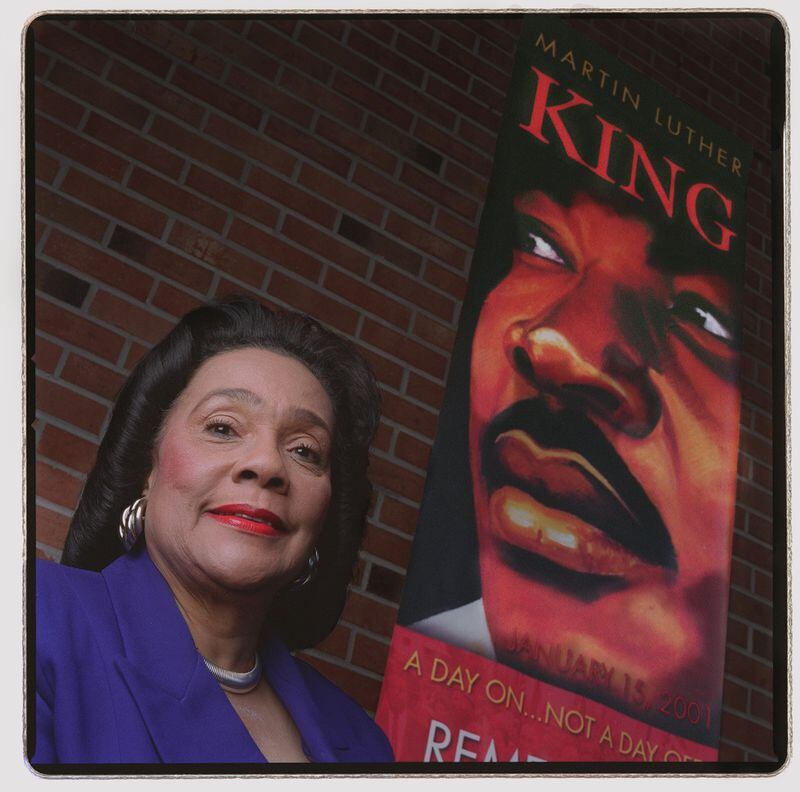 Coretta Scott King at the King Center in January 2002. (Kimberly Smith/staff)