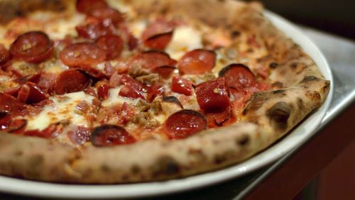 Made in an Italian wood-burning oven, Avellino’s pies have a nice char. (Atlanta Restaurant Marketing)